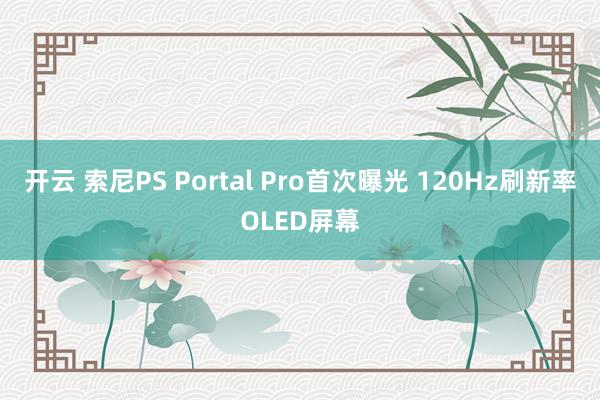 开云 索尼PS Portal Pro首次曝光 120Hz刷新率OLED屏幕